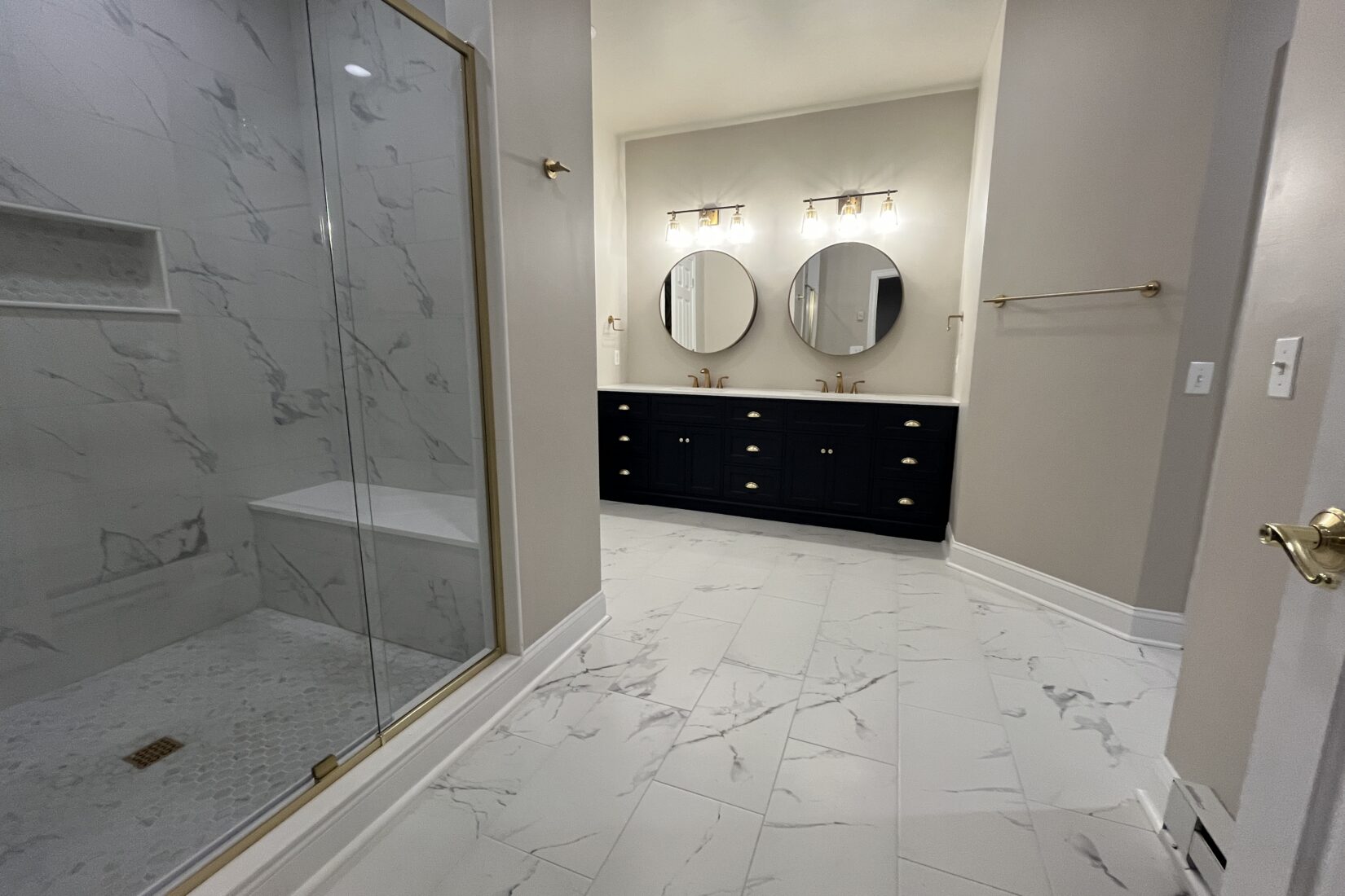Lower Level Bath View Entering from Family Room